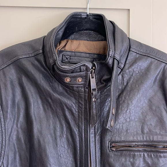 Vintage Leather Bomber Jacket - Picture 2 of 4